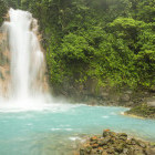 Rio Celeste Waterfall in Volcano Tenorio National Park, Costa Rica