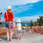 Family on holiday in the Galapagos Islands