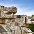 Statues at Chichen Itza in Mexico