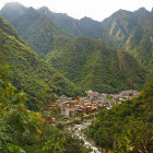 View to Aguas Calientes - the start of the Machu Picchu trail