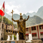 Statue of Pachacuti in Aguas Caliente, Peru