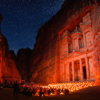 Petra at night. Jordan