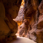 Walking to Petra in Jordan through the Siq
