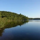 View of Lac a l'Eau in Saint Alexis-des-Monts, Canada