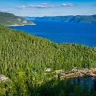 Aerial view of the Saguenay coast, in Canada
