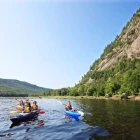 Kayaking in the Saguenay Fjord, Canada.