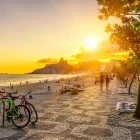 View of Ipanema beach walkway in Brazil