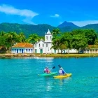 Kayaking in Paraty Bay, Brazil