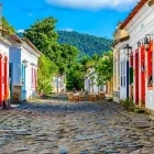 The cobbled streets of Paraty in Brazil