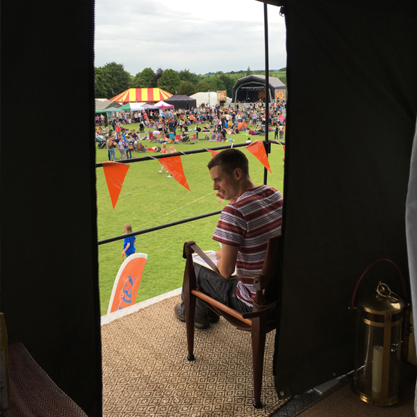 Looking out at Alresford Music Festival