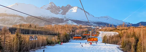 Ski lifts in Tatranska Lomnica, Slovakia