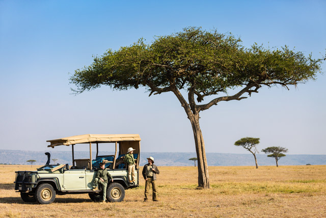 Family on safari in South Africa