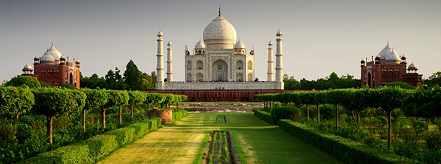 Panorama of Taj Mahal, India