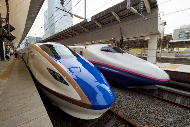 The bullet train in Japan.