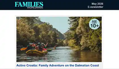Screenshot of the header area of a recent Families Worldwide e-newsletter.