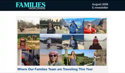 Screenshot of the header area of a recent Families Worldwide e-newsletter.