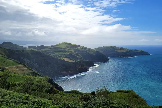 View over Sao Miguel island, the Azores.