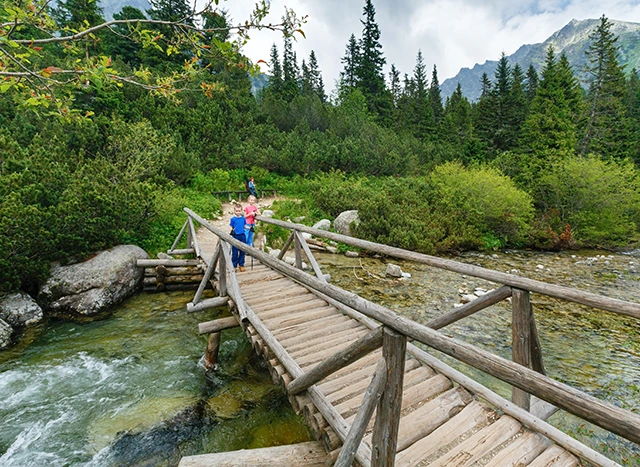 Siblings in the High Tatras Mountains, Slovakia