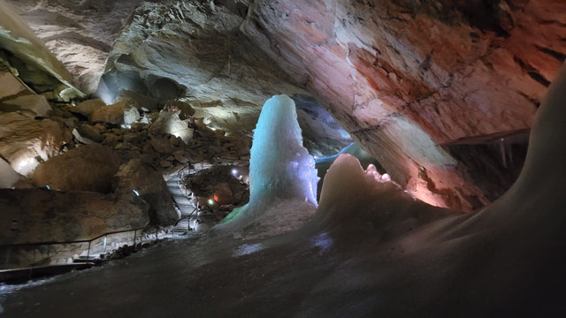 Ice cave in Dachstein, Austria.