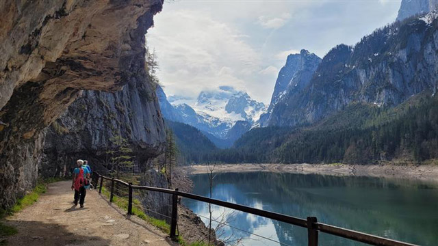 Hike in Gosau See, Austria.