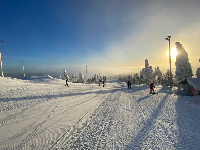 Skiing in Ruka, Finland
