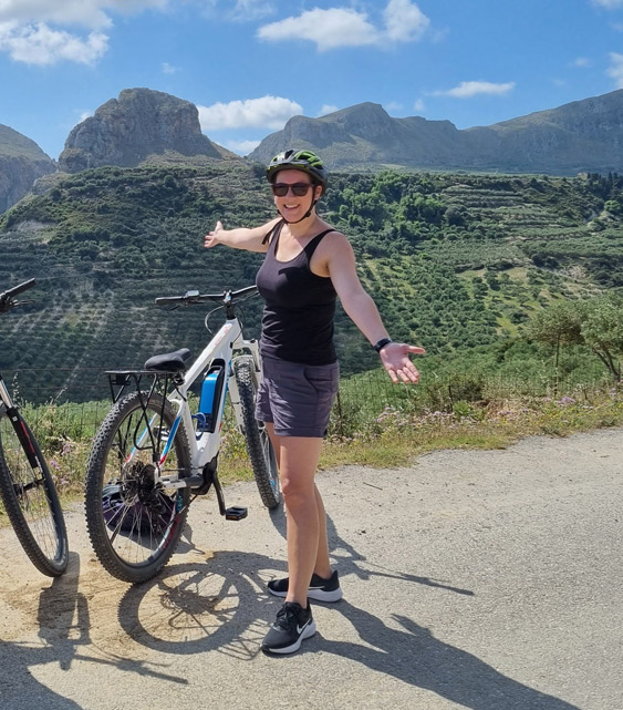 E-bike tour in Crete, Greece.