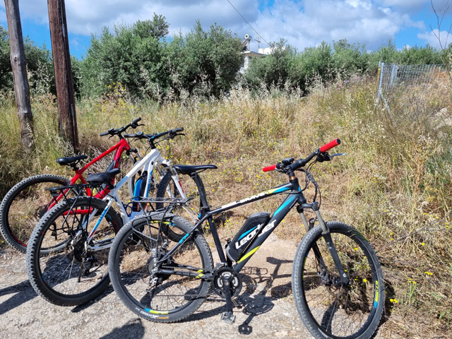 E-bikes in Crete, Greece.