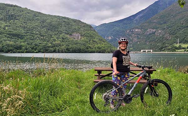 Cycling in the Pyrenees, Spain.