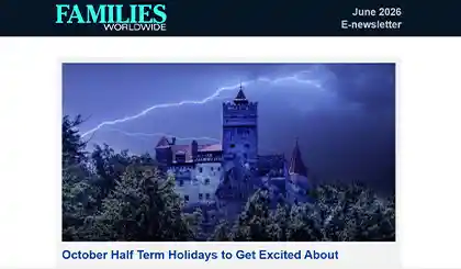 Screenshot of the header area of a recent Families Worldwide e-newsletter.