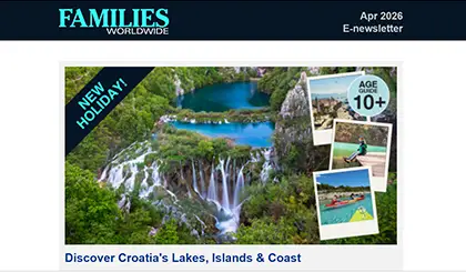 Screenshot of the header area of a recent Families Worldwide e-newsletter.