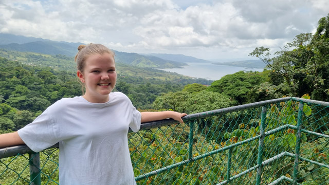 Lili in the Costa Rican rainforest