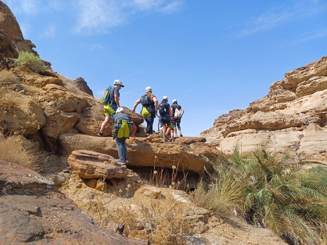 Mountaneering in Jordan.