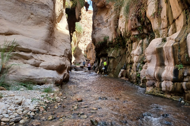 Group in Wadi Bin Hammad in Jordan.