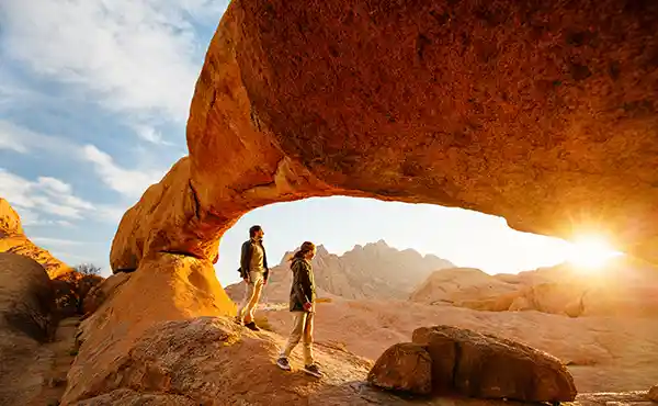 Father & son in the Wadi Rum Desert, Jordan