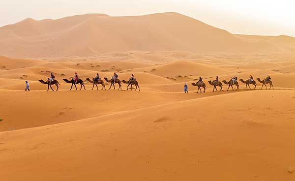 Erg Chebbi sand dunes in Merzouga, Morocco