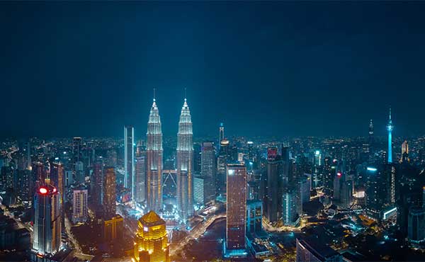 Kuala Lumpur skyline at night
