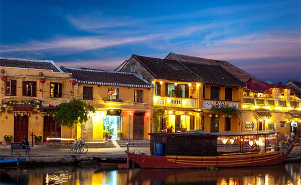 Old Town Hoi An after sunset