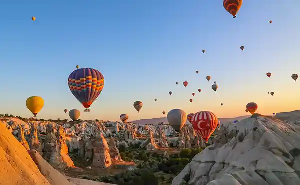 Hot air balloons in Cappadocia, Turkey