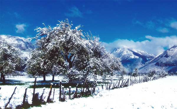 Winter landscape in Montenegro