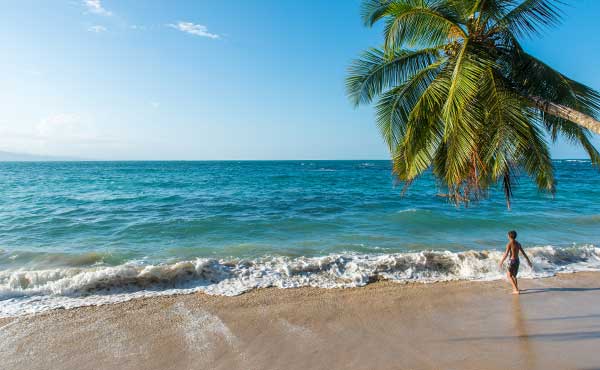 Boy on the beach in Costa Rica